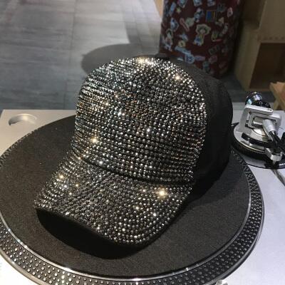 Paris-Chapeau casquette Gris/noir Casquette top 5 Strass perle Paillettes