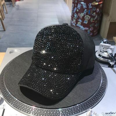 Paris-Chapeau casquette Noir Casquette top 5 Strass perle Paillettes