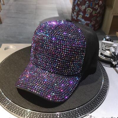 Paris-Chapeau casquette Violet Casquette top 5 Strass perle Paillettes