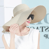 Paris-Chapeau chapeau de paille Beige Chapeau Pliable D'été UV Protéger