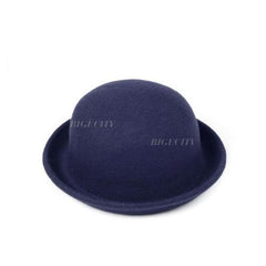 Paris-chapeau chapeau vintage Bleu foncé Fedora Vintage