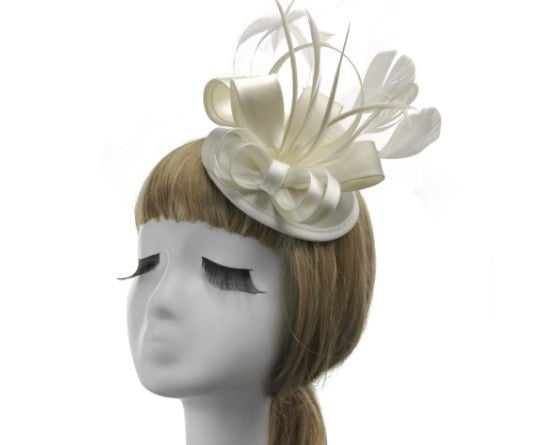 Paris-chapeau chapeaux mariage Blanc Chapeau style tendance a plumes