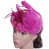 Paris-chapeau chapeaux mariage Rose Chapeau mariage a plumes