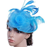 Paris-chapeau chapeaux mariage Turquoise Chapeau mariage a plumes