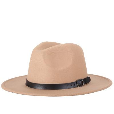 Paris-chapeau fédora beige / 58-61CM Chapeau feutre Design féminin pour un look branché