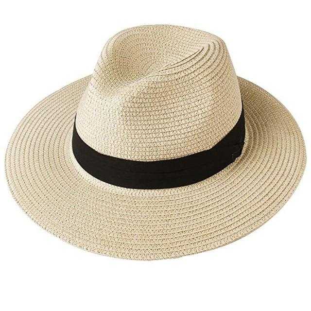 Paris-chapeau fédora Beige / M Fédora Panama en paille