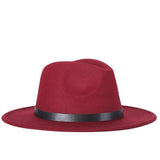 Paris-chapeau fédora Bordeaux / 58-61CM Chapeau feutre Design féminin pour un look branché