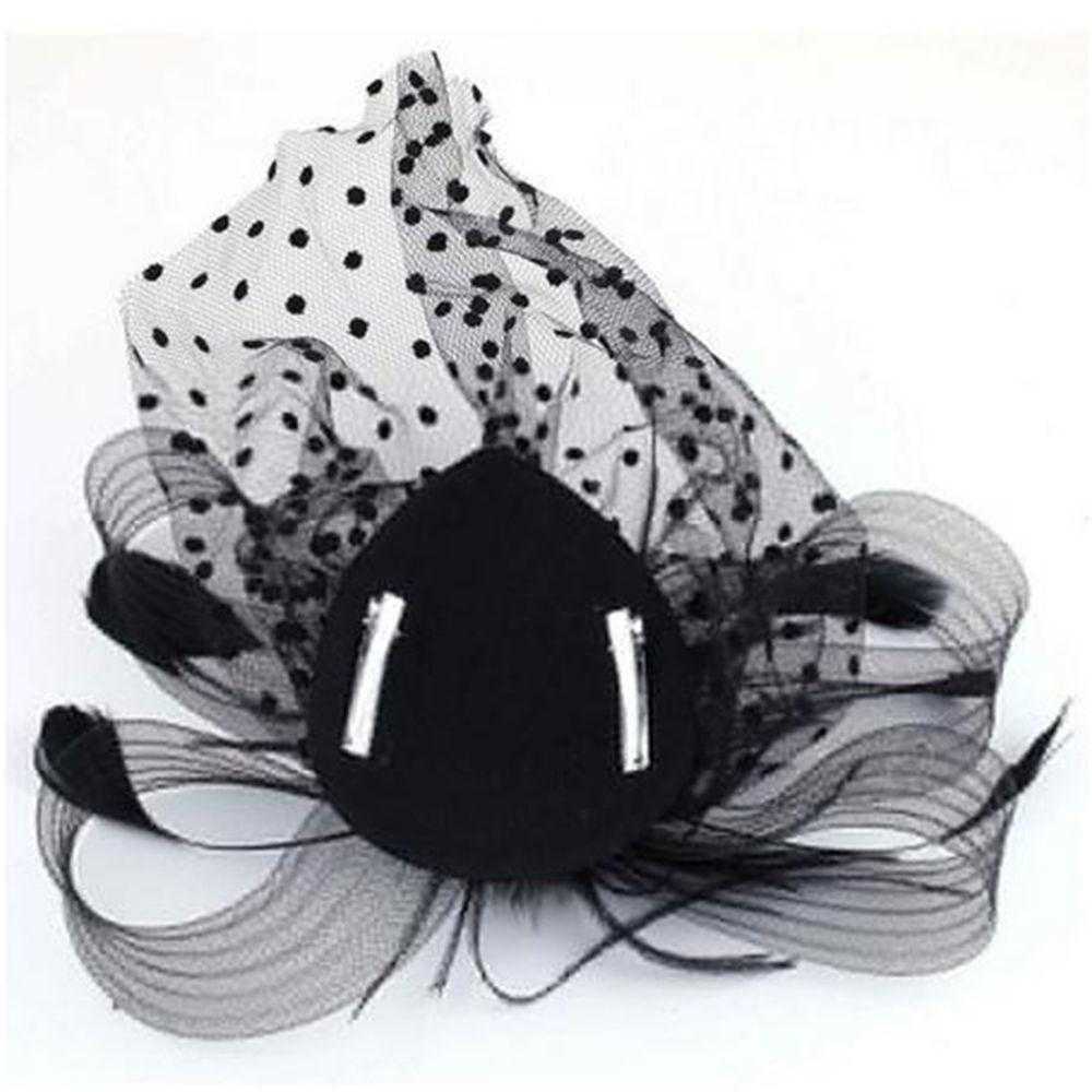 Paris-Chapeau mariage Chapeau De Mariage Voile Accessoire Plume Clip fleur